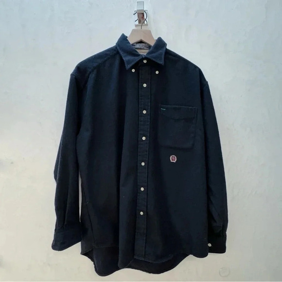 Tommy Hilfiger Other - VTG Tommy Hilfiger || Men's Wool Blend Button Up Shirt in Black Sz Medium